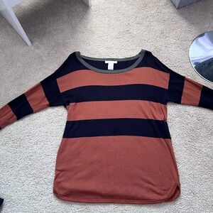 Design History Navy & Orange Top